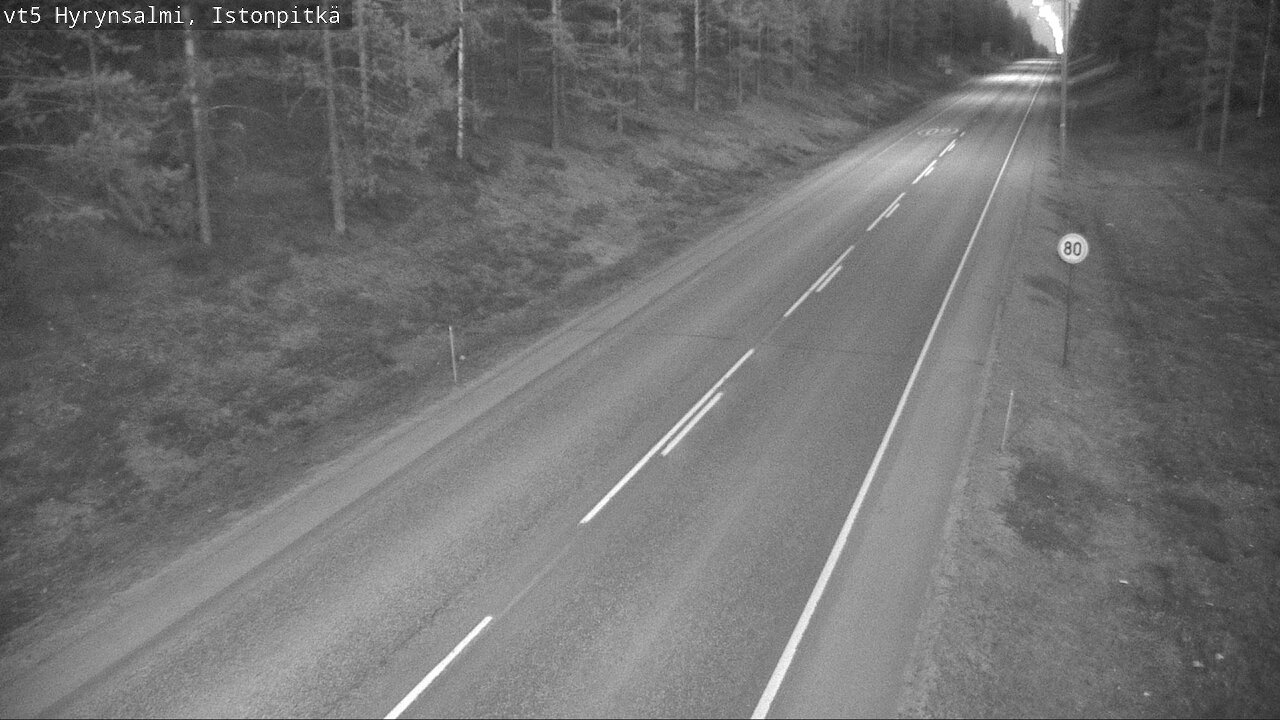 Weather Camera Image Road 5 Hyrynsalmi, Istonpitkä, Hyrynsalmi, Kainuu