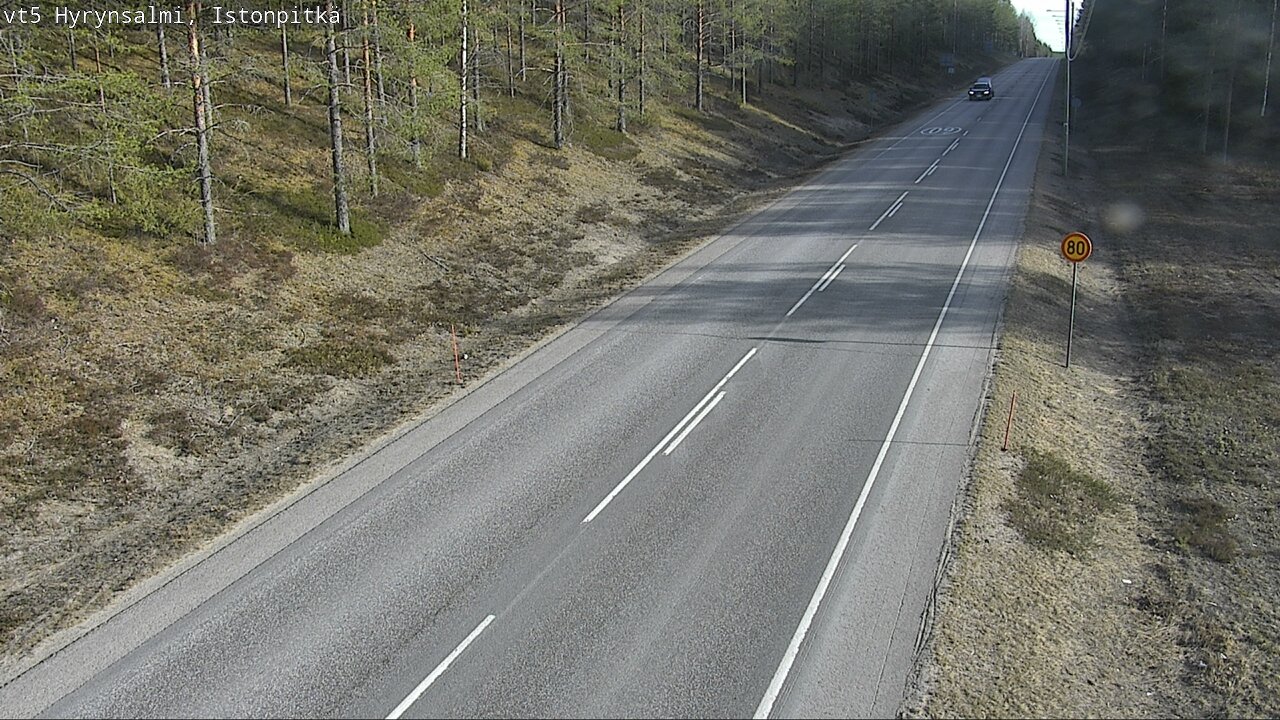 Weather Camera Image Road 5 Hyrynsalmi, Istonpitkä, Hyrynsalmi, Kainuu