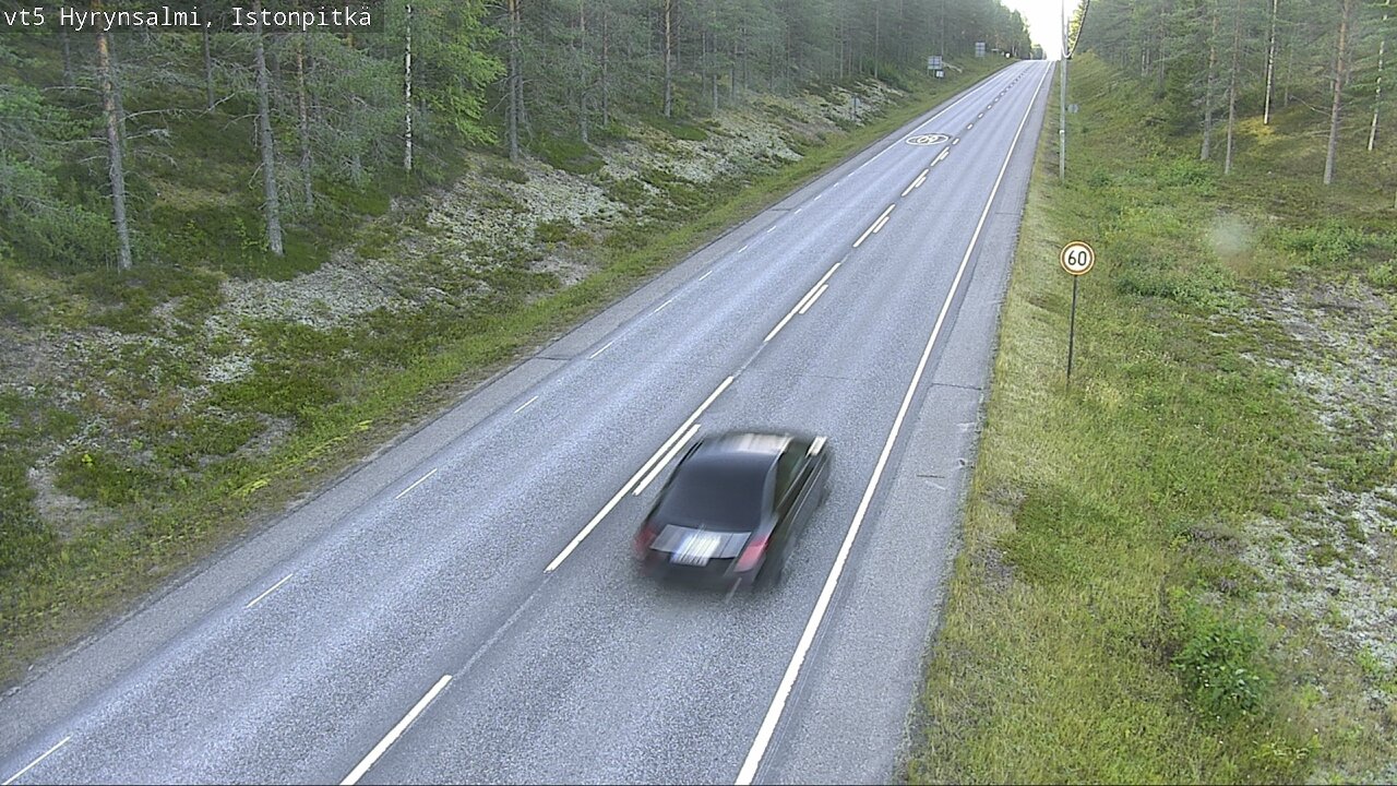 Weather Camera Image Väg 5 Hyrynsalmi, Istonpitkä, Hyrynsalmi, Kainuu