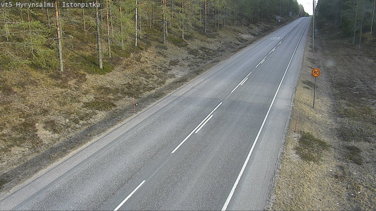 Weather Camera Image Road 5 Hyrynsalmi, Istonpitkä, Hyrynsalmi, Kainuu