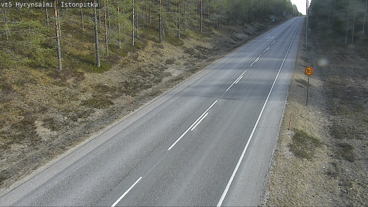 Weather Camera Image Road 5 Hyrynsalmi, Istonpitkä, Hyrynsalmi, Kainuu