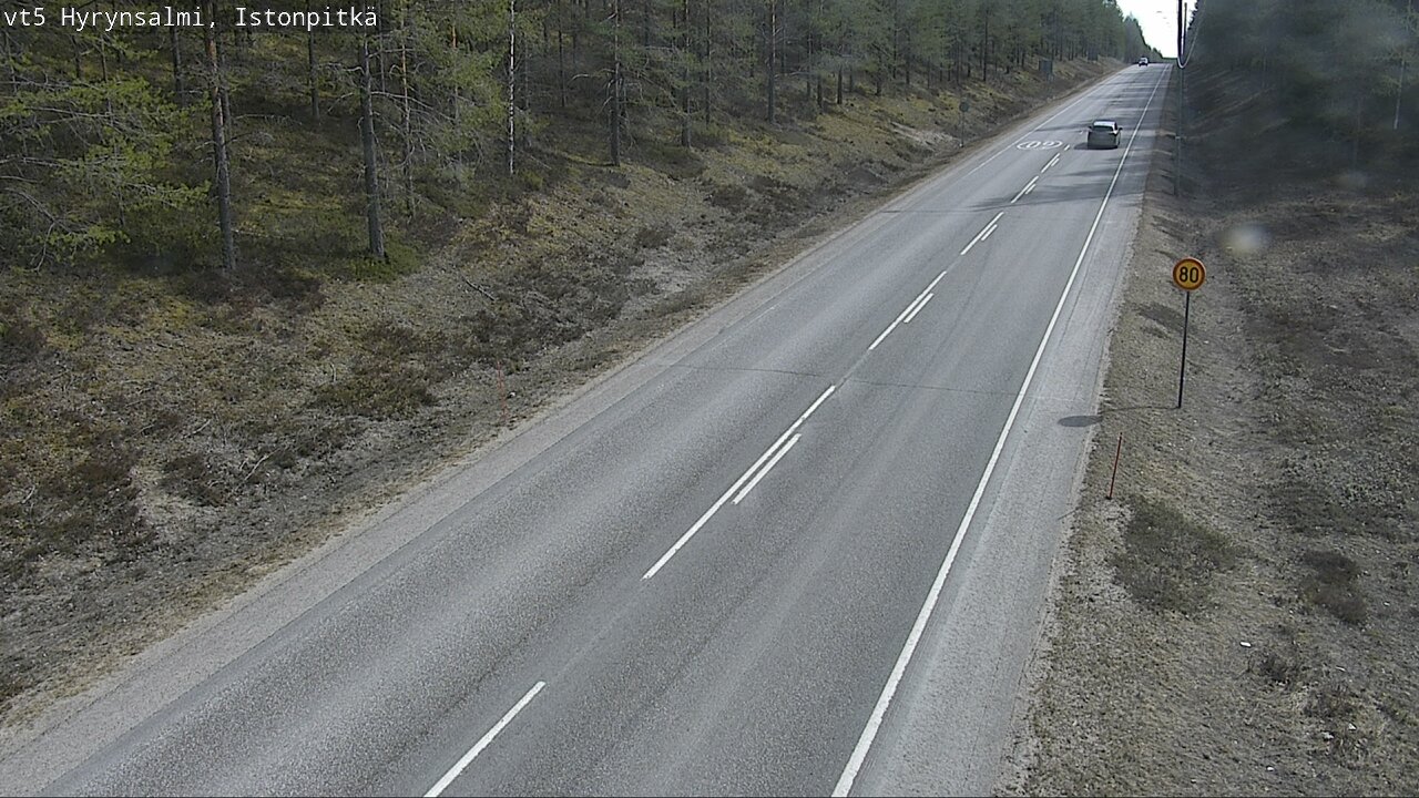 Weather Camera Image Road 5 Hyrynsalmi, Istonpitkä, Hyrynsalmi, Kainuu