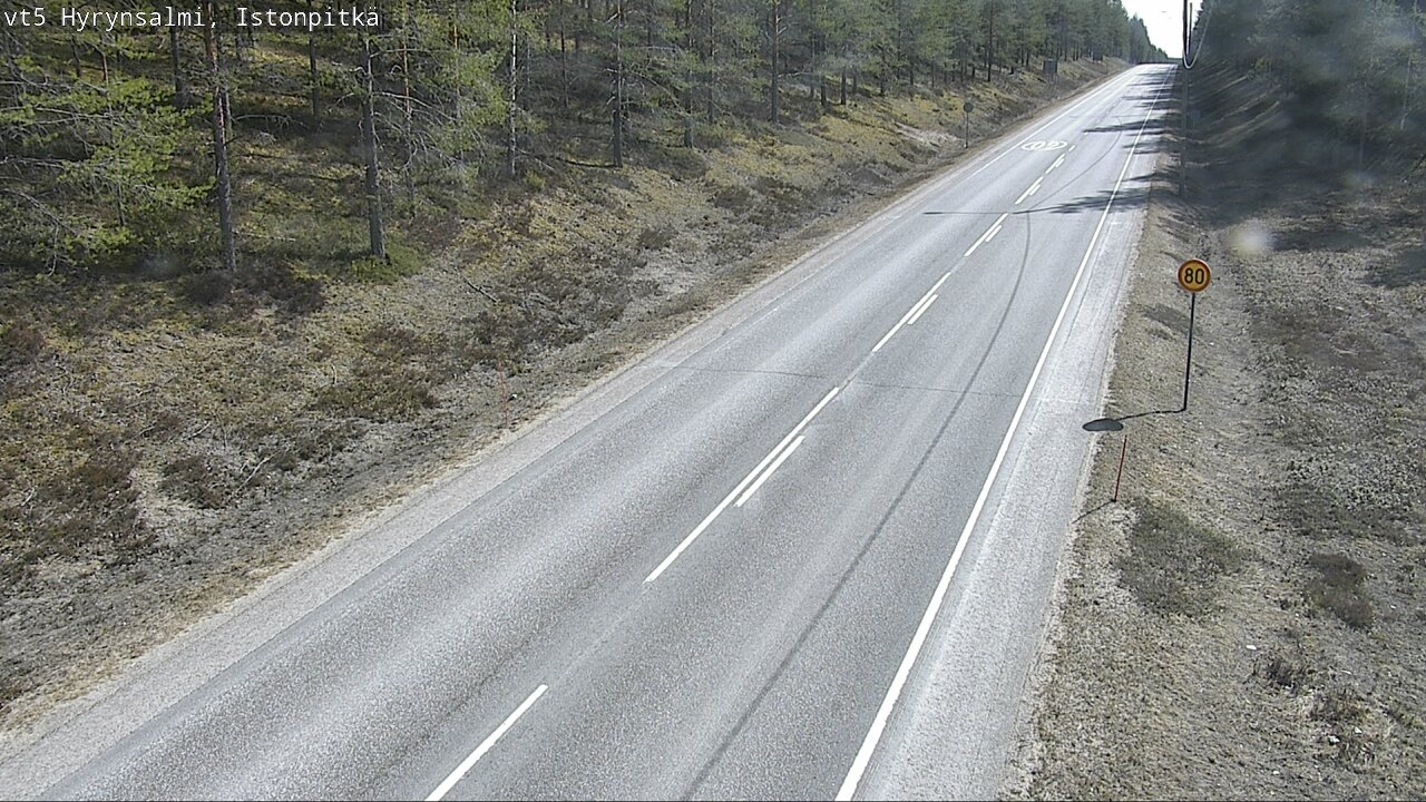 Weather Camera Image Road 5 Hyrynsalmi, Istonpitkä, Hyrynsalmi, Kainuu