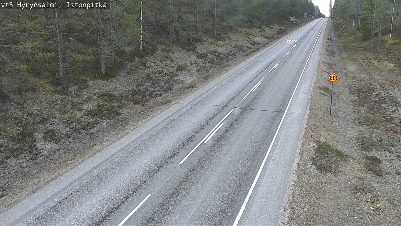Weather Camera Image Road 5 Hyrynsalmi, Istonpitkä, Hyrynsalmi, Kainuu