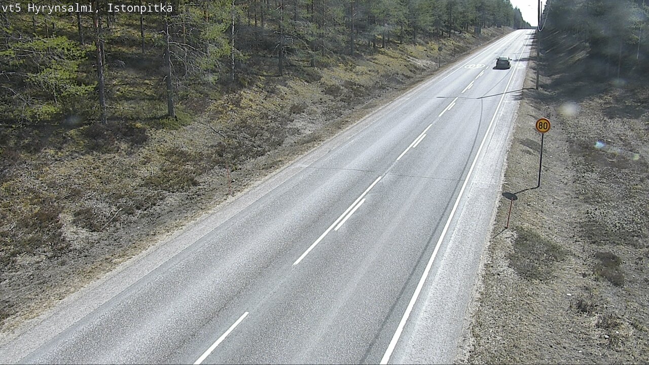 Weather Camera Image Road 5 Hyrynsalmi, Istonpitkä, Hyrynsalmi, Kainuu