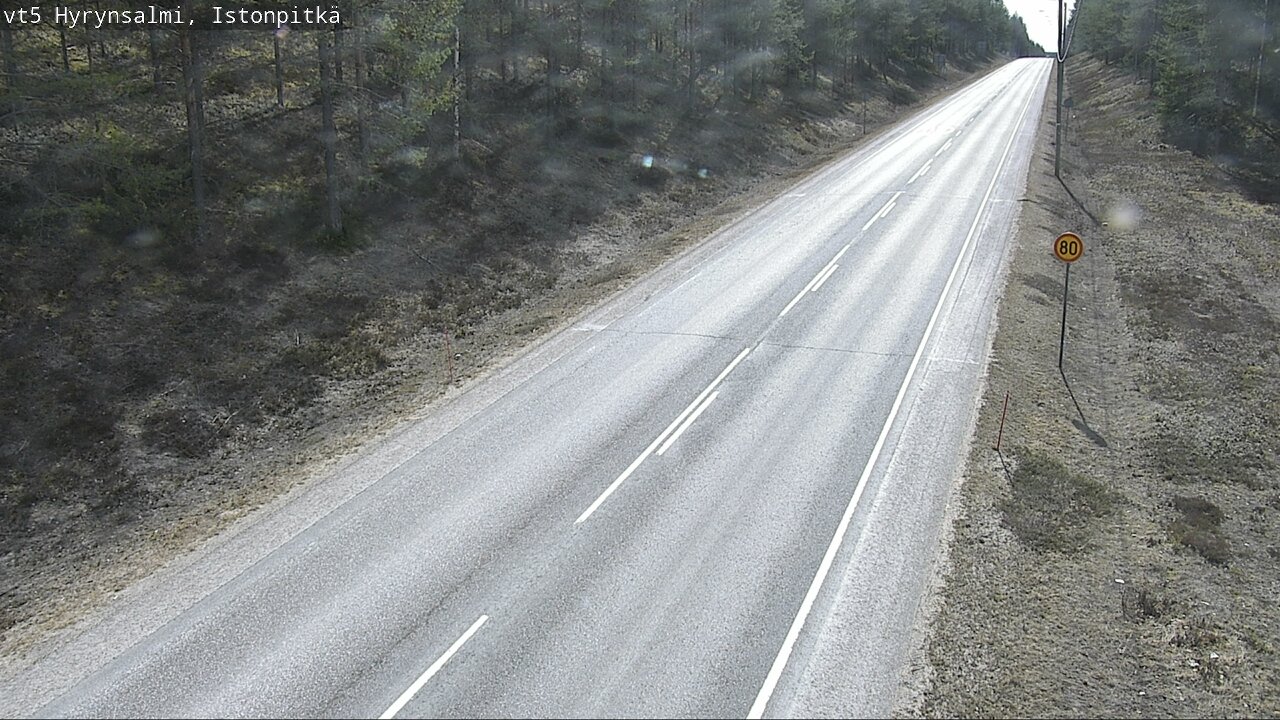 Weather Camera Image Road 5 Hyrynsalmi, Istonpitkä, Hyrynsalmi, Kainuu