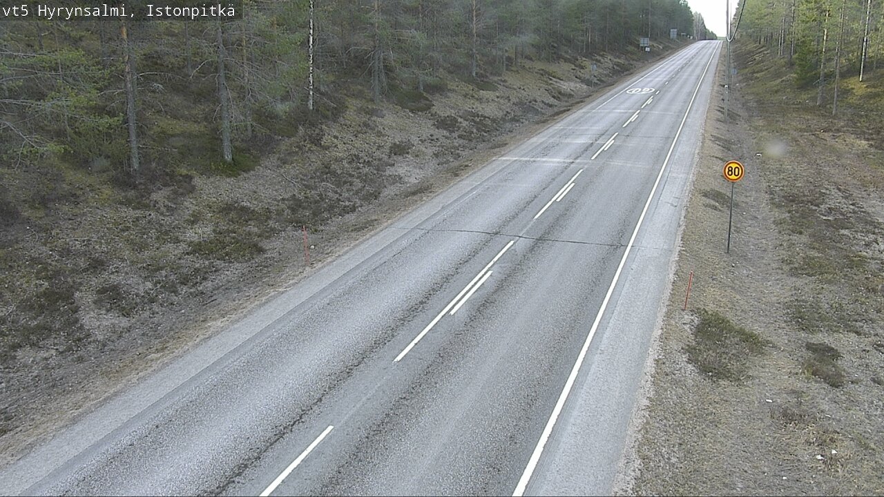 Weather Camera Image Road 5 Hyrynsalmi, Istonpitkä, Hyrynsalmi, Kainuu