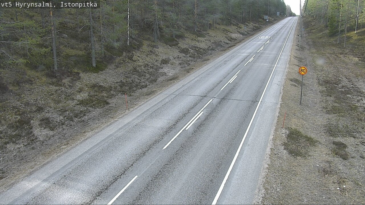Weather Camera Image Road 5 Hyrynsalmi, Istonpitkä, Hyrynsalmi, Kainuu