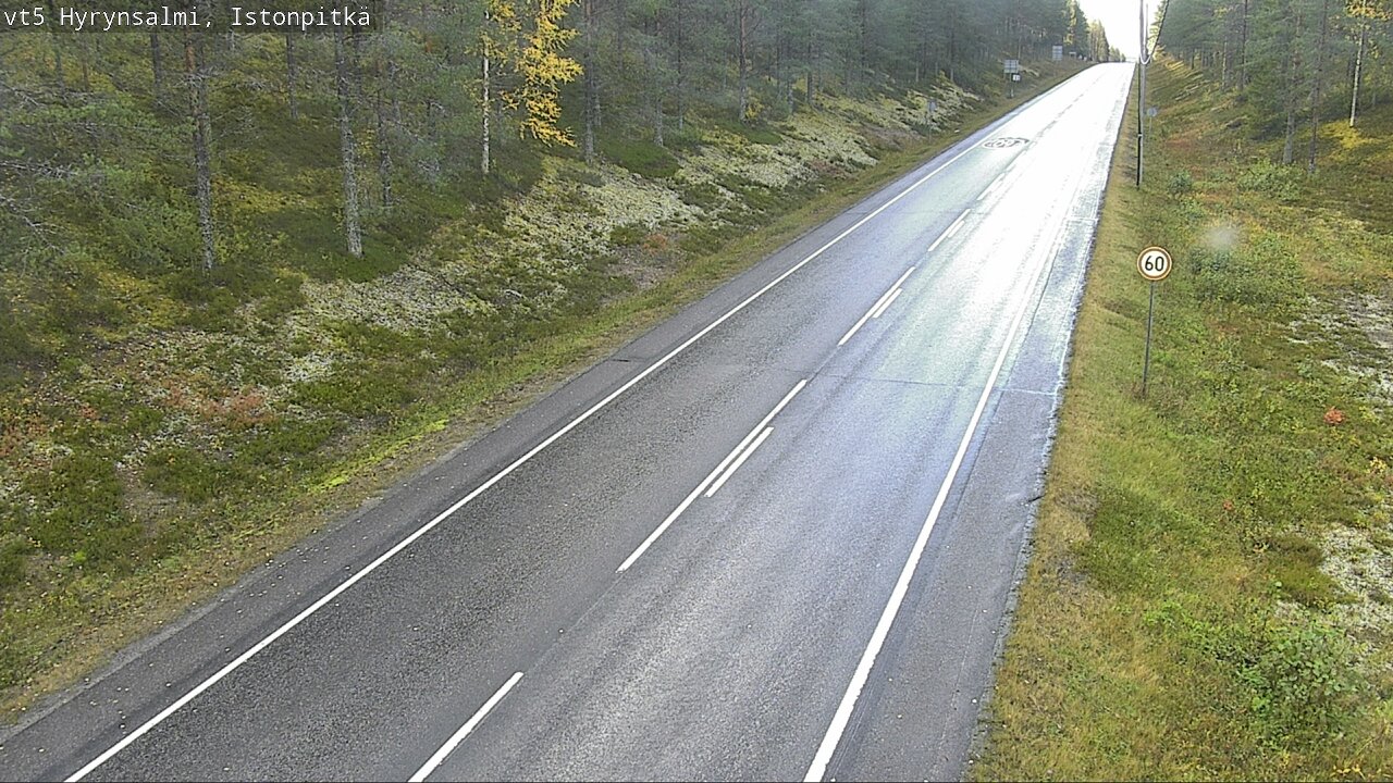 Weather Camera Image Väg 5 Hyrynsalmi, Istonpitkä, Hyrynsalmi, Kainuu