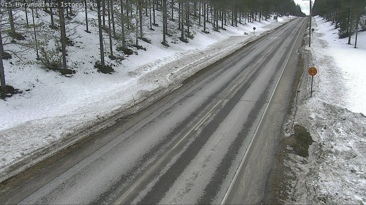 Weather Camera Image Road 5 Hyrynsalmi, Istonpitkä, Hyrynsalmi, Kainuu