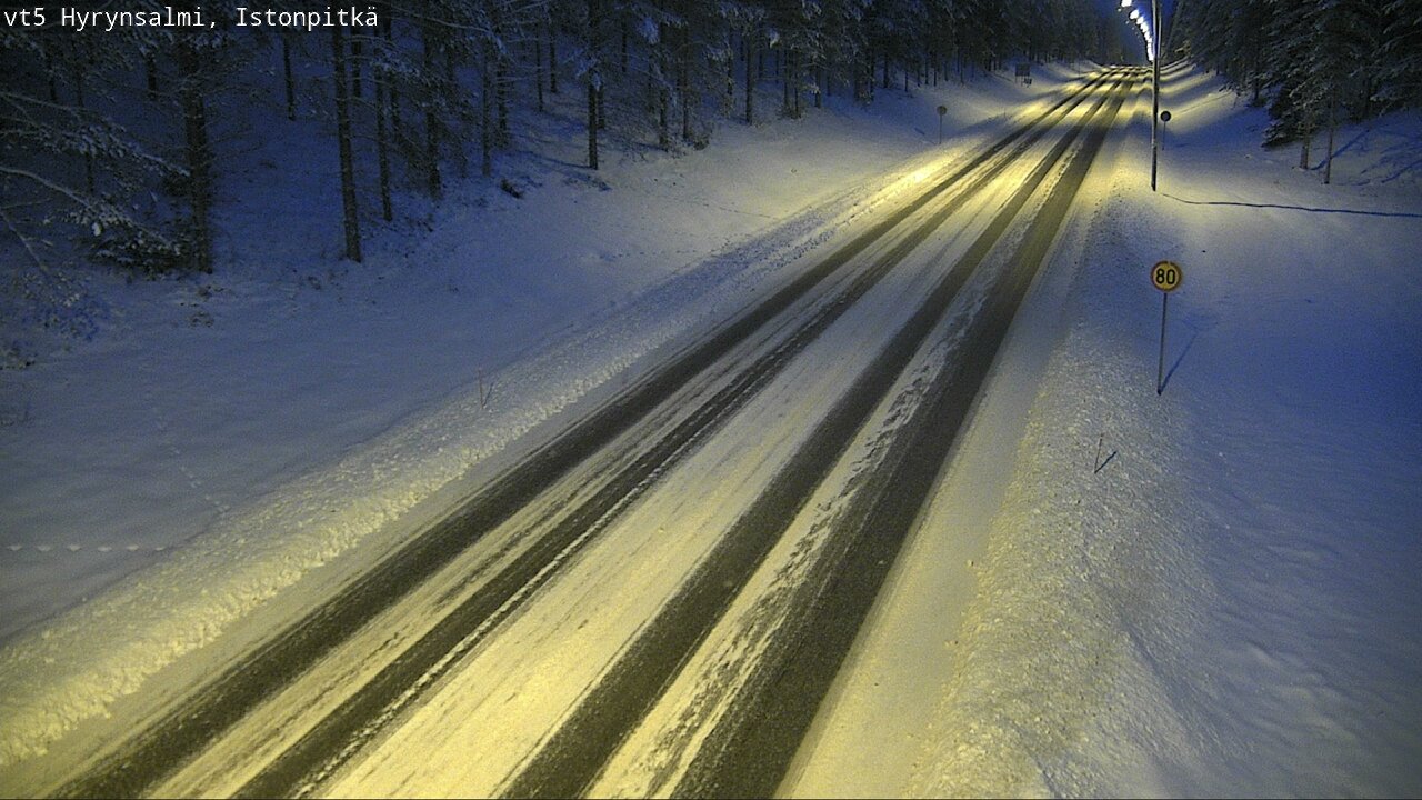 Weather Camera Image Road 5 Hyrynsalmi, Istonpitkä, Hyrynsalmi, Kainuu