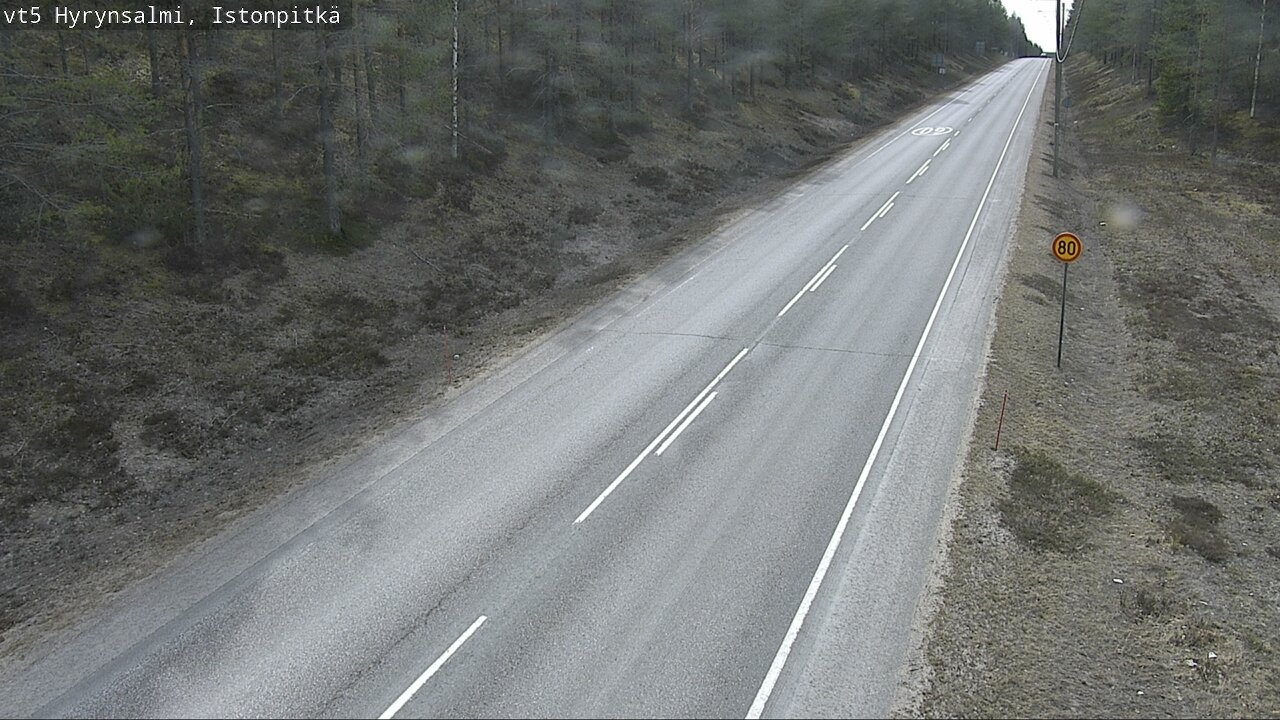 Weather Camera Image Road 5 Hyrynsalmi, Istonpitkä, Hyrynsalmi, Kainuu