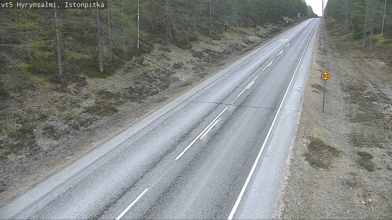 Weather Camera Image Road 5 Hyrynsalmi, Istonpitkä, Hyrynsalmi, Kainuu
