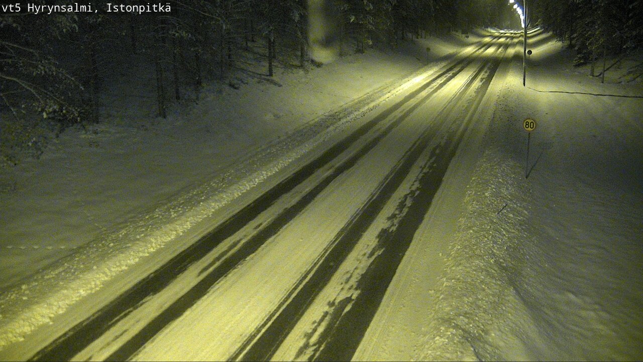 Weather Camera Image Road 5 Hyrynsalmi, Istonpitkä, Hyrynsalmi, Kainuu