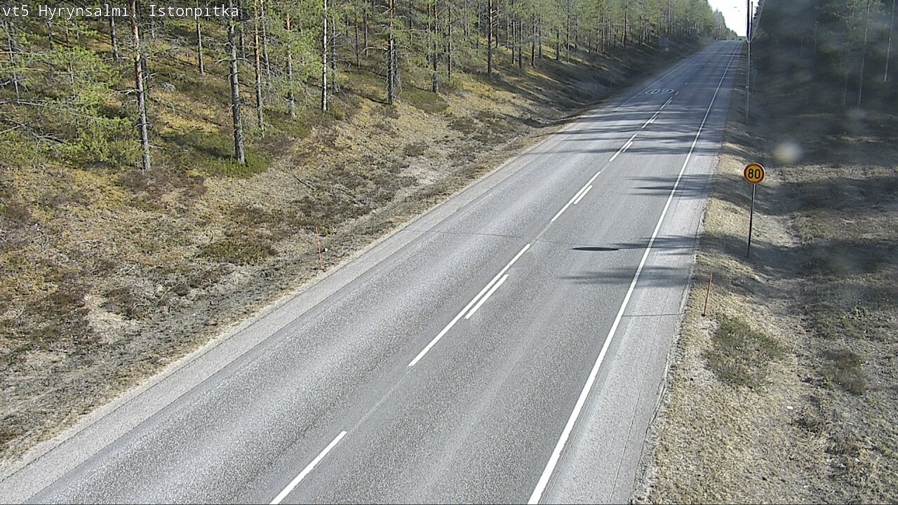 Weather Camera Image Road 5 Hyrynsalmi, Istonpitkä, Hyrynsalmi, Kainuu