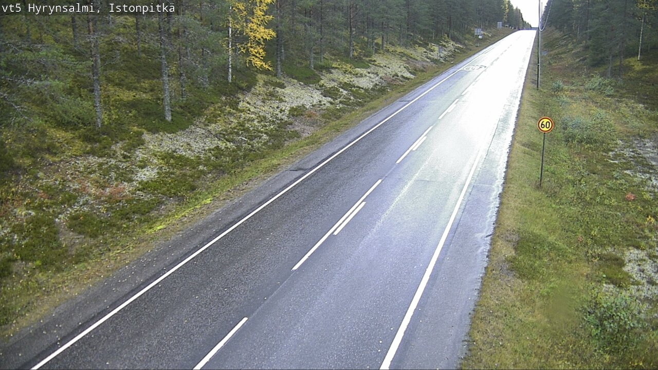 Weather Camera Image Väg 5 Hyrynsalmi, Istonpitkä, Hyrynsalmi, Kainuu