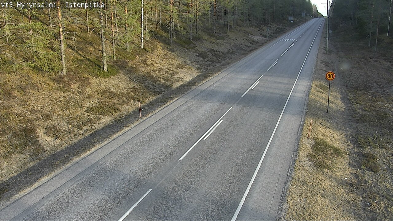 Weather Camera Image Road 5 Hyrynsalmi, Istonpitkä, Hyrynsalmi, Kainuu