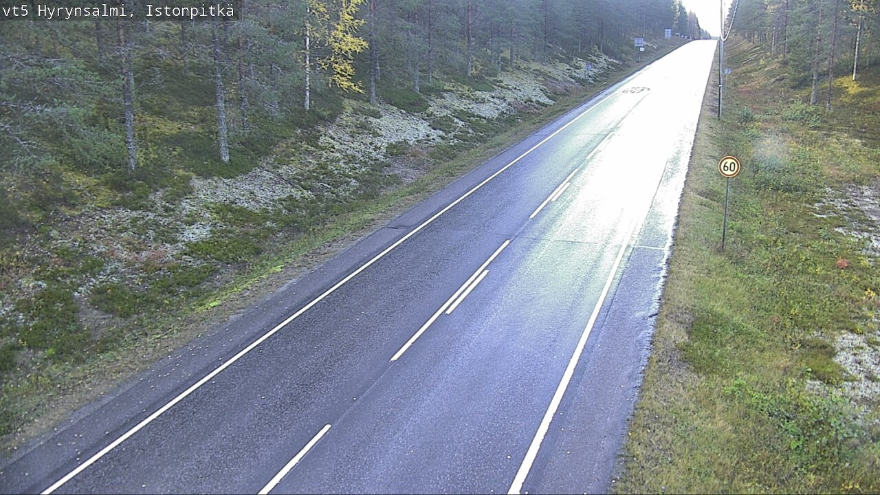 Weather Camera Image Väg 5 Hyrynsalmi, Istonpitkä, Hyrynsalmi, Kainuu