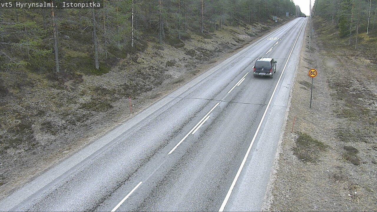 Weather Camera Image Road 5 Hyrynsalmi, Istonpitkä, Hyrynsalmi, Kainuu