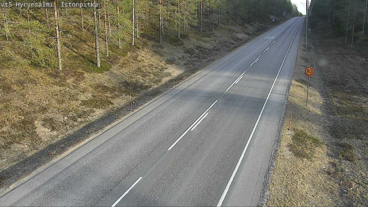 Weather Camera Image Road 5 Hyrynsalmi, Istonpitkä, Hyrynsalmi, Kainuu