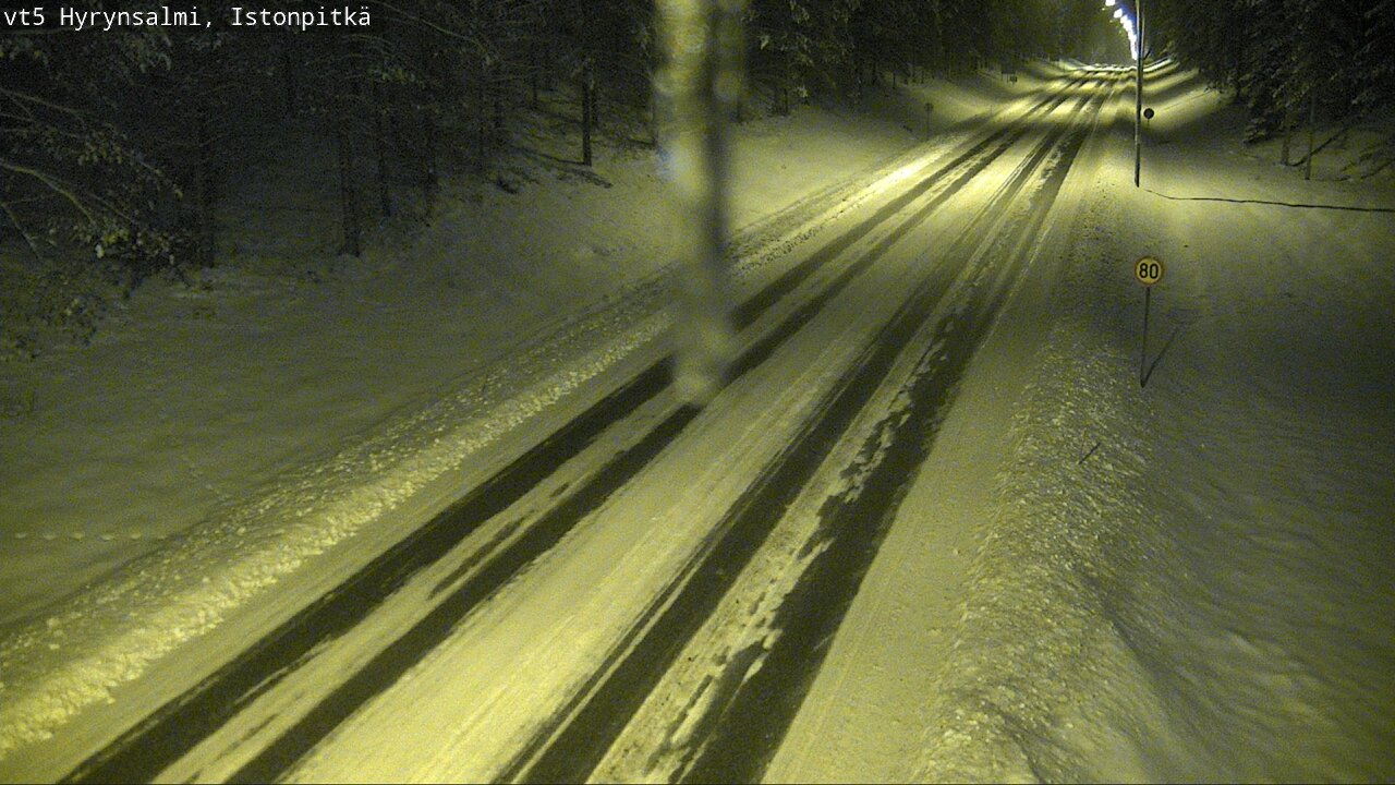Weather Camera Image Road 5 Hyrynsalmi, Istonpitkä, Hyrynsalmi, Kainuu