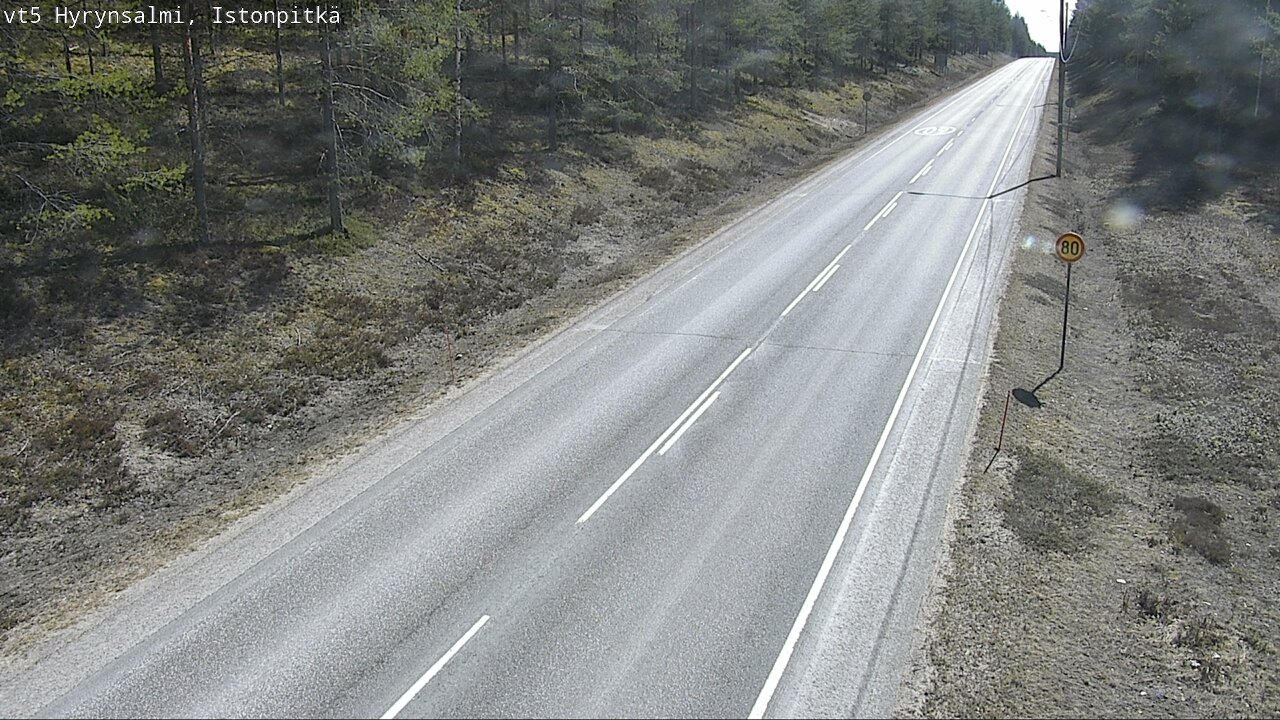 Weather Camera Image Road 5 Hyrynsalmi, Istonpitkä, Hyrynsalmi, Kainuu