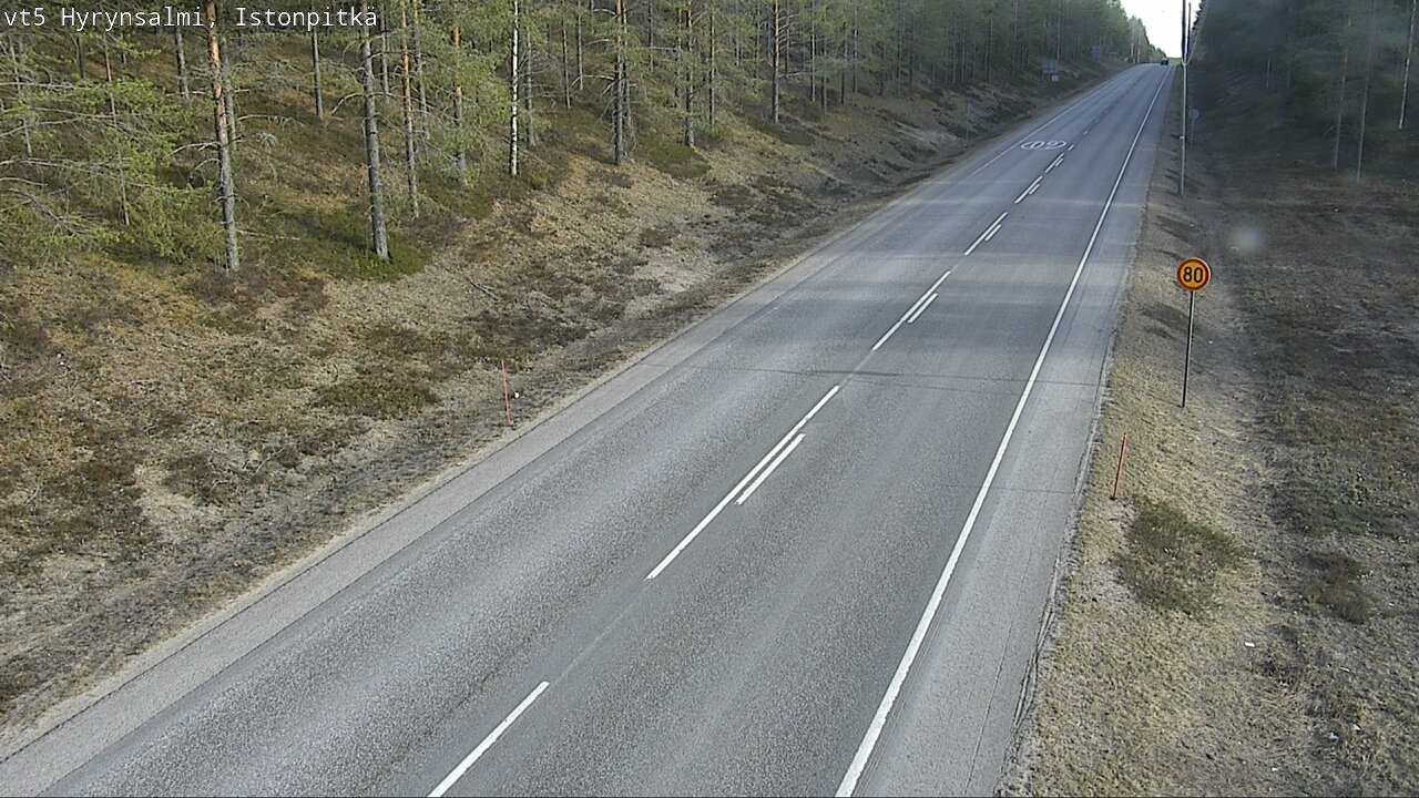 Weather Camera Image Road 5 Hyrynsalmi, Istonpitkä, Hyrynsalmi, Kainuu