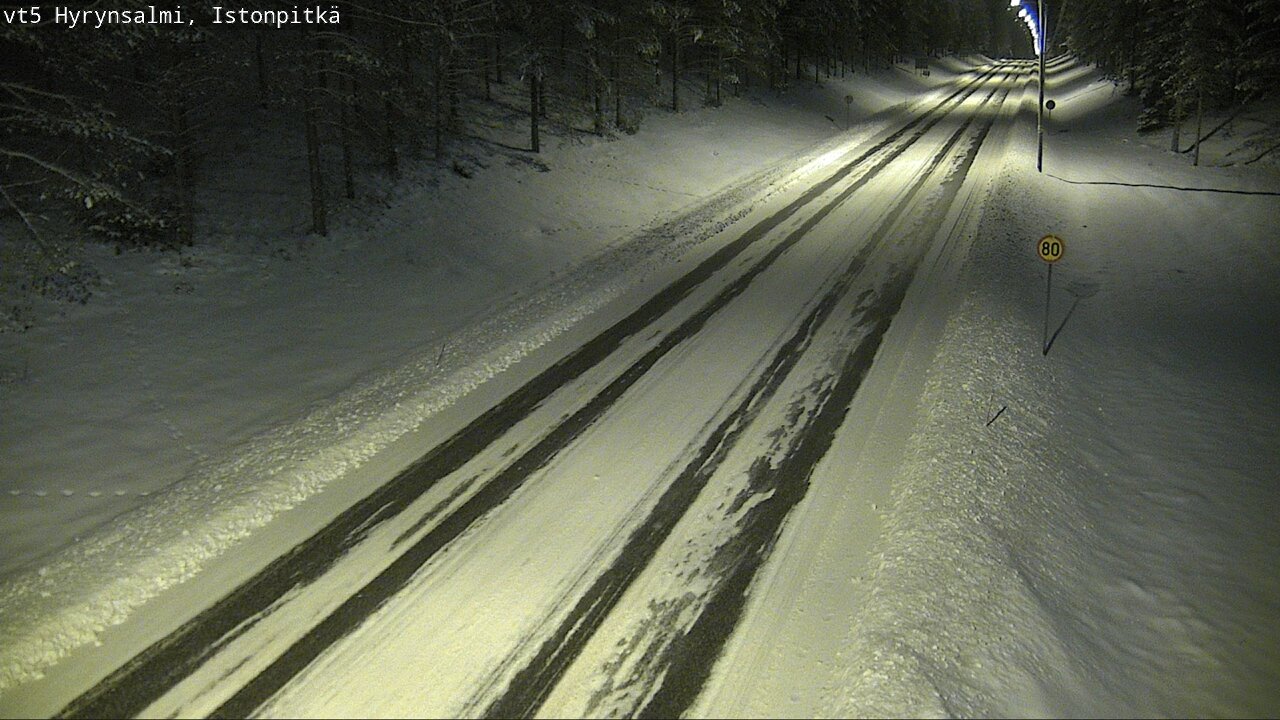 Weather Camera Image Road 5 Hyrynsalmi, Istonpitkä, Hyrynsalmi, Kainuu