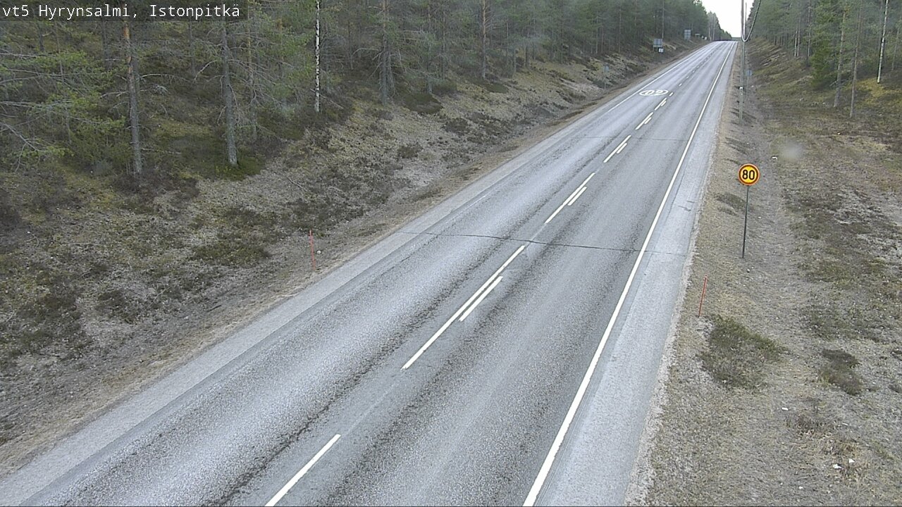 Weather Camera Image Road 5 Hyrynsalmi, Istonpitkä, Hyrynsalmi, Kainuu