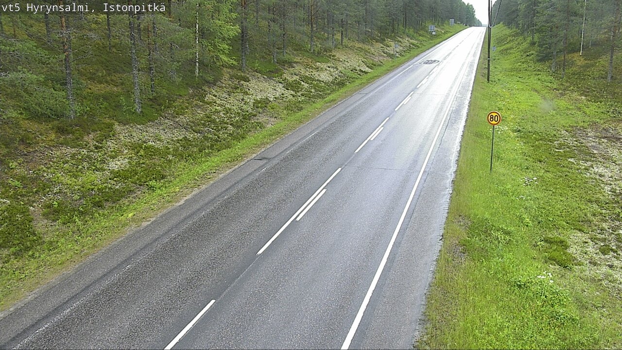 Weather Camera Image Road 5 Hyrynsalmi, Istonpitkä, Hyrynsalmi, Kainuu