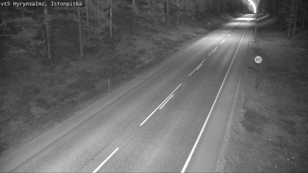 Weather Camera Image Road 5 Hyrynsalmi, Istonpitkä, Hyrynsalmi, Kainuu