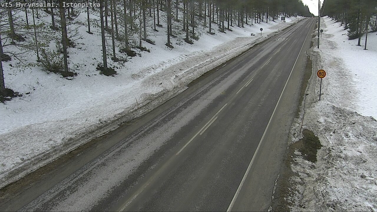 Weather Camera Image Väg 5 Hyrynsalmi, Istonpitkä, Hyrynsalmi, Kainuu