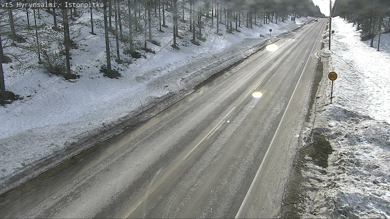 Weather Camera Image Väg 5 Hyrynsalmi, Istonpitkä, Hyrynsalmi, Kainuu