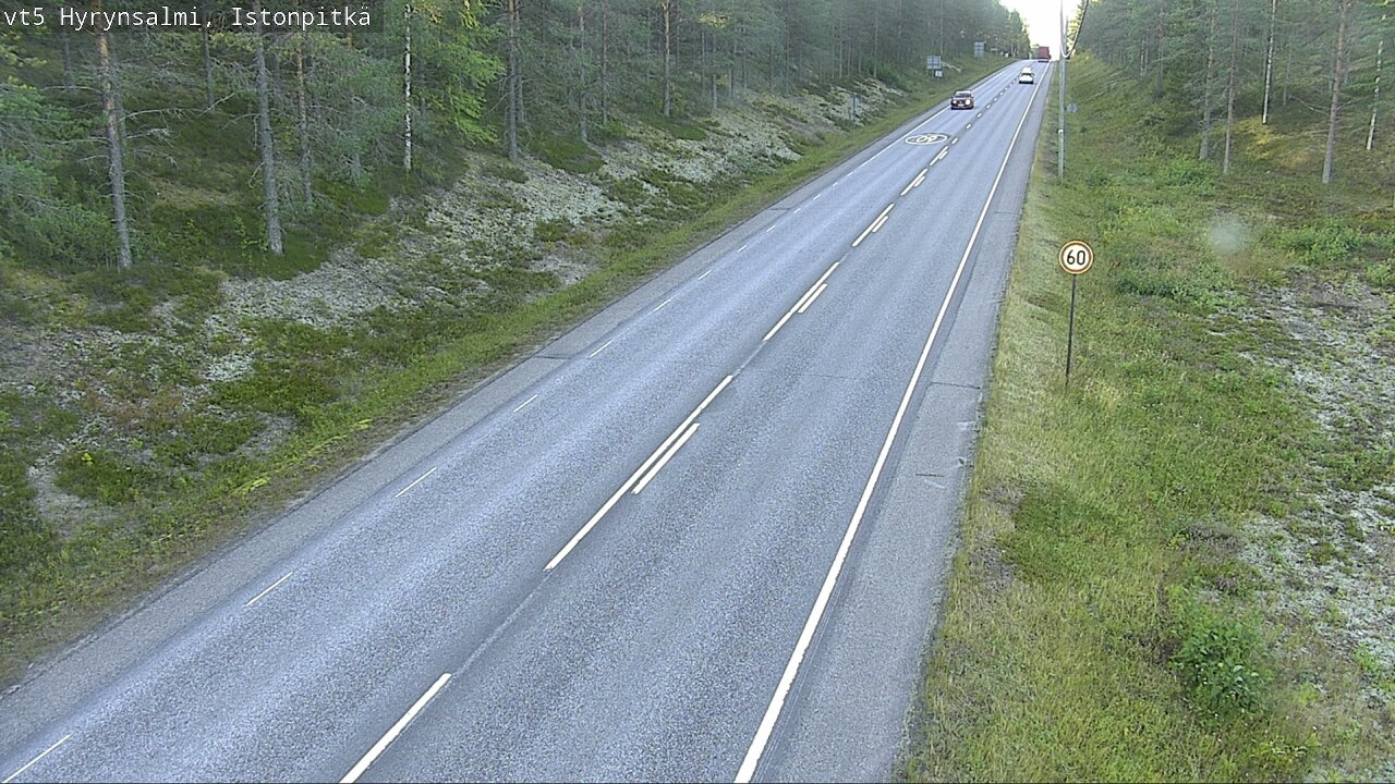 Weather Camera Image Väg 5 Hyrynsalmi, Istonpitkä, Hyrynsalmi, Kainuu