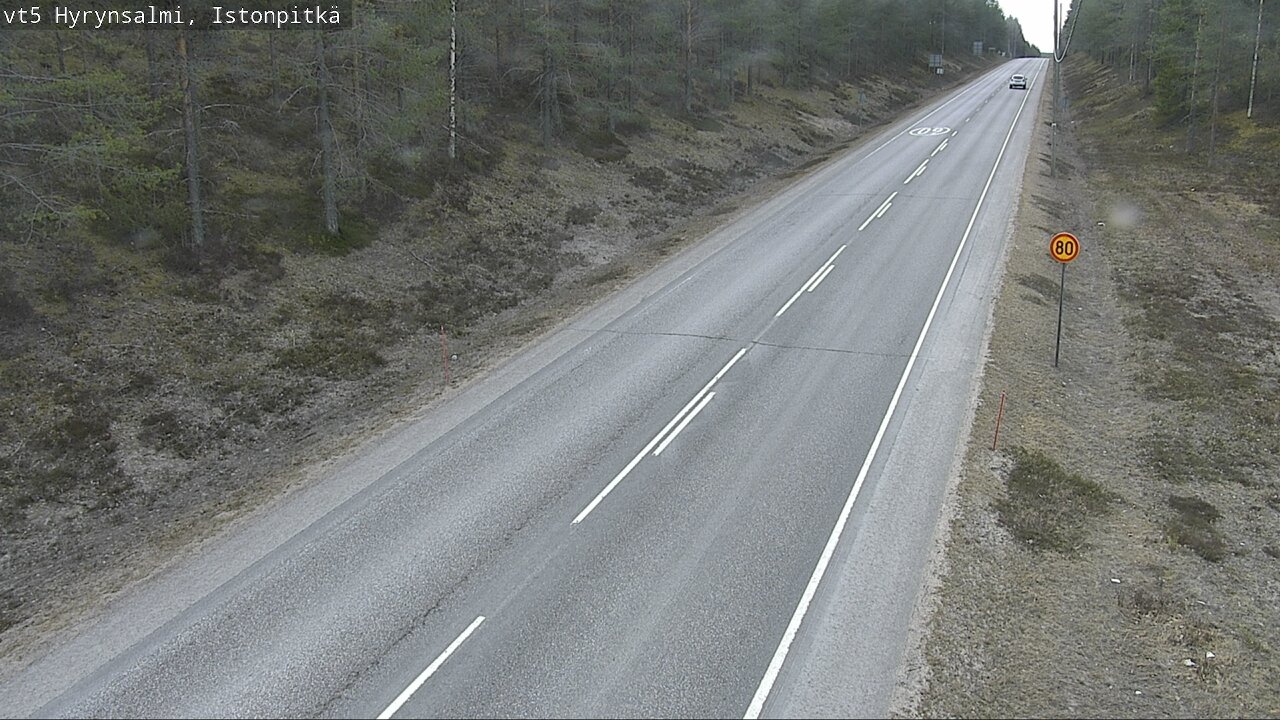 Weather Camera Image Road 5 Hyrynsalmi, Istonpitkä, Hyrynsalmi, Kainuu