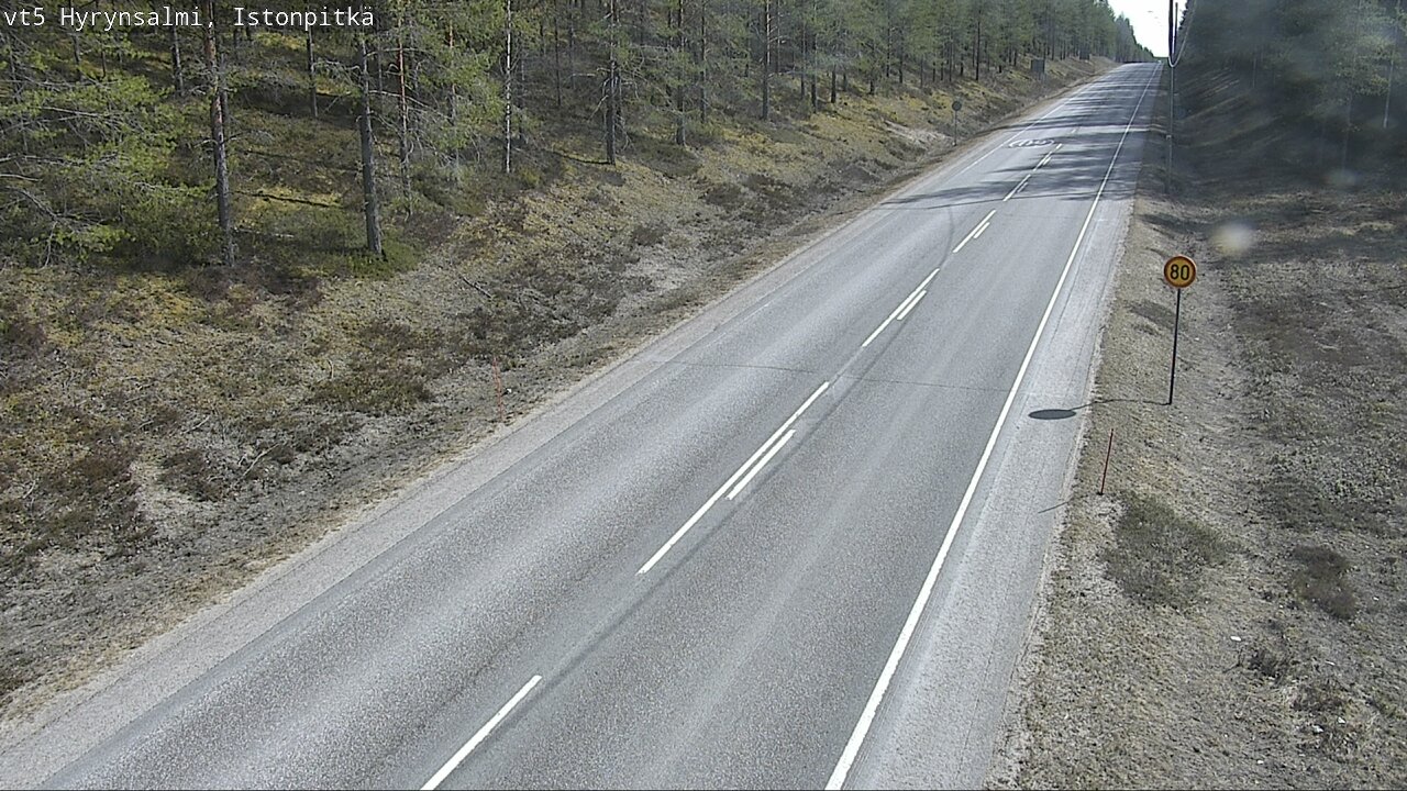Weather Camera Image Road 5 Hyrynsalmi, Istonpitkä, Hyrynsalmi, Kainuu