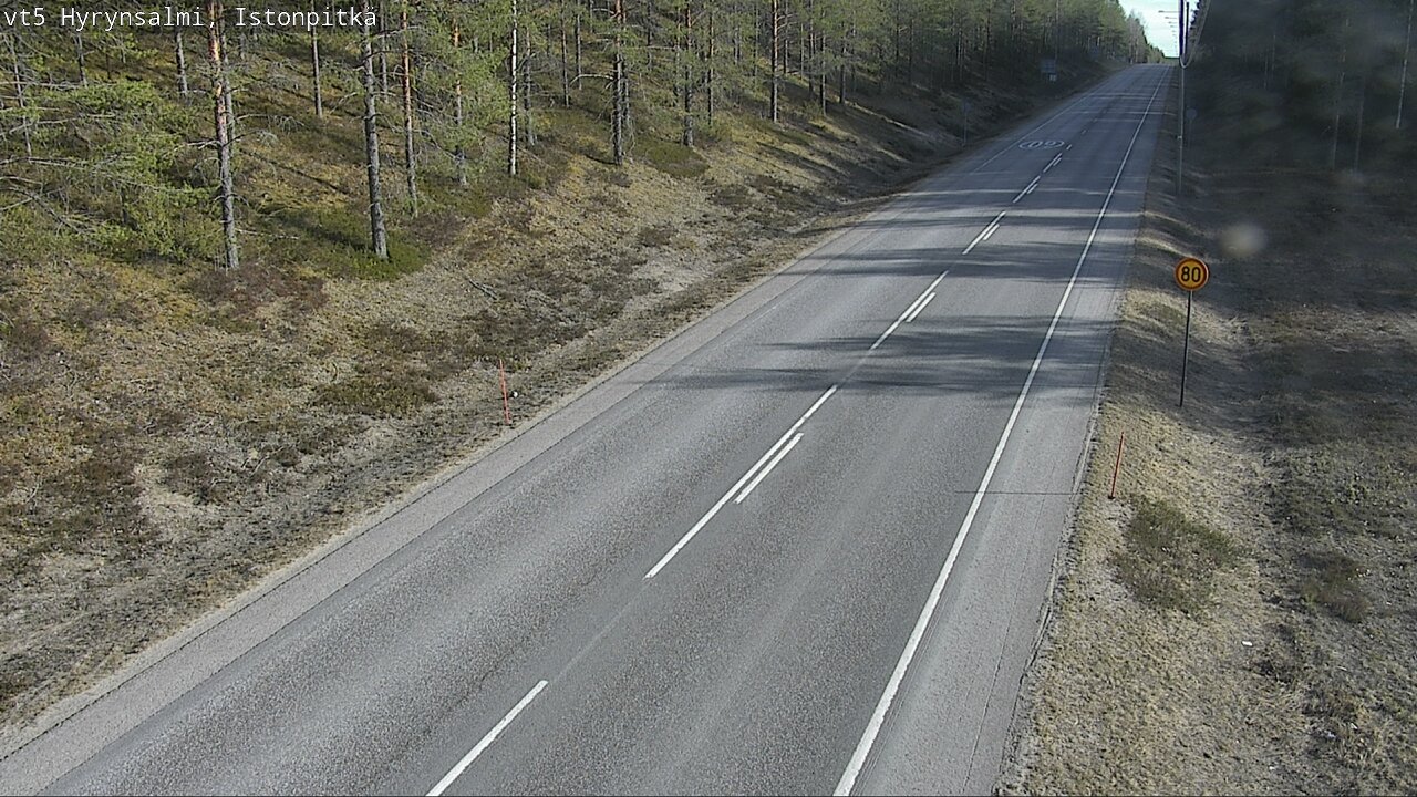 Weather Camera Image Road 5 Hyrynsalmi, Istonpitkä, Hyrynsalmi, Kainuu