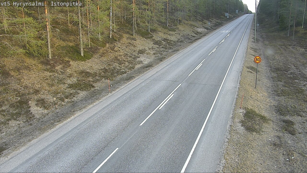 Weather Camera Image Road 5 Hyrynsalmi, Istonpitkä, Hyrynsalmi, Kainuu