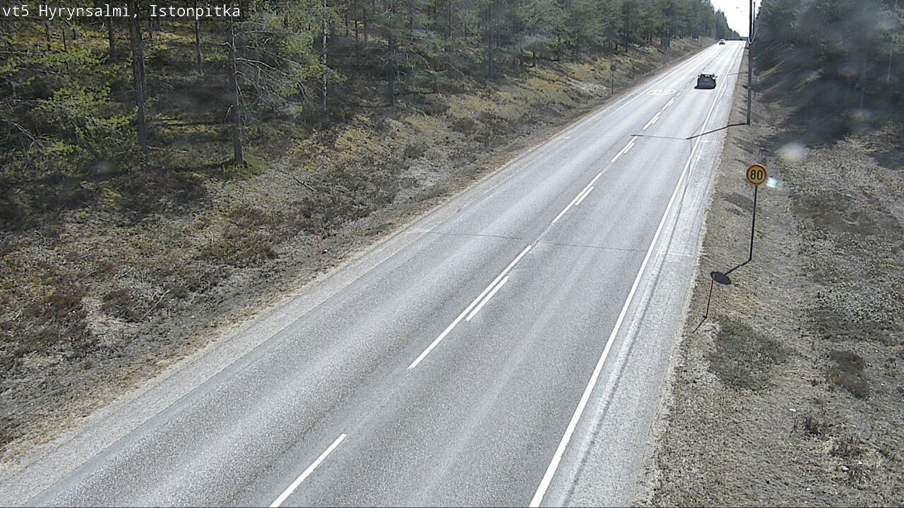 Weather Camera Image Road 5 Hyrynsalmi, Istonpitkä, Hyrynsalmi, Kainuu