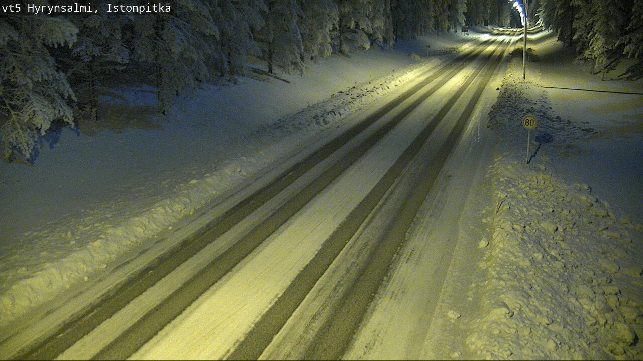 Weather Camera Image Väg 5 Hyrynsalmi, Istonpitkä, Hyrynsalmi, Kainuu