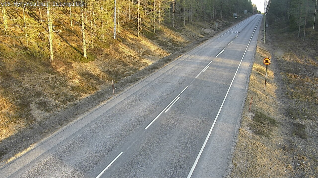 Weather Camera Image Road 5 Hyrynsalmi, Istonpitkä, Hyrynsalmi, Kainuu