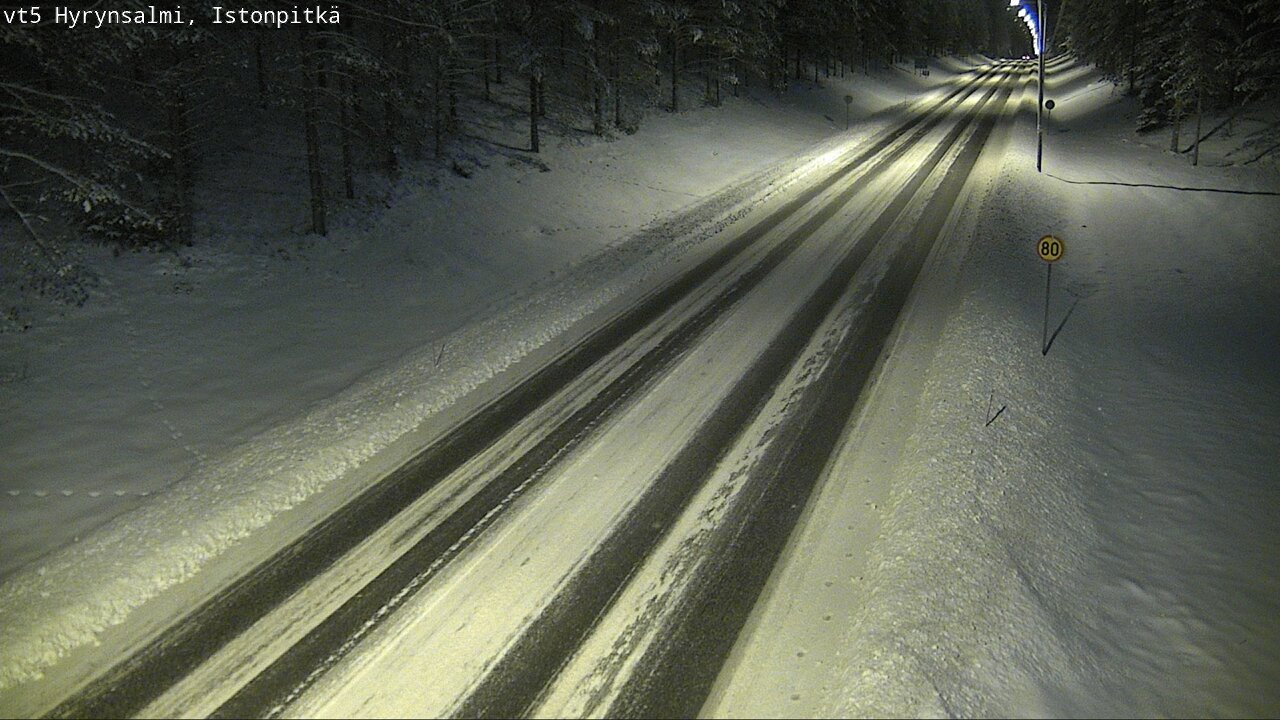 Weather Camera Image Road 5 Hyrynsalmi, Istonpitkä, Hyrynsalmi, Kainuu