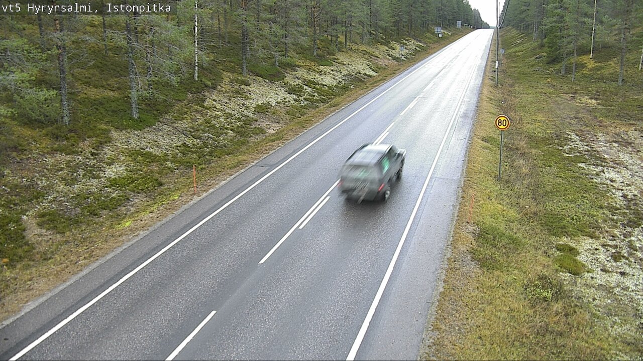 Weather Camera Image Väg 5 Hyrynsalmi, Istonpitkä, Hyrynsalmi, Kainuu