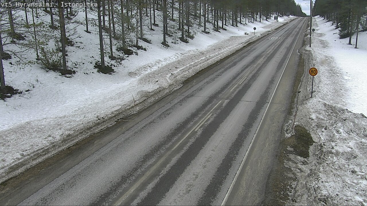 Weather Camera Image Road 5 Hyrynsalmi, Istonpitkä, Hyrynsalmi, Kainuu