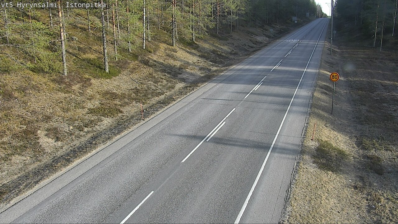 Weather Camera Image Road 5 Hyrynsalmi, Istonpitkä, Hyrynsalmi, Kainuu