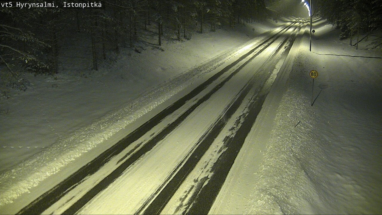 Weather Camera Image Road 5 Hyrynsalmi, Istonpitkä, Hyrynsalmi, Kainuu