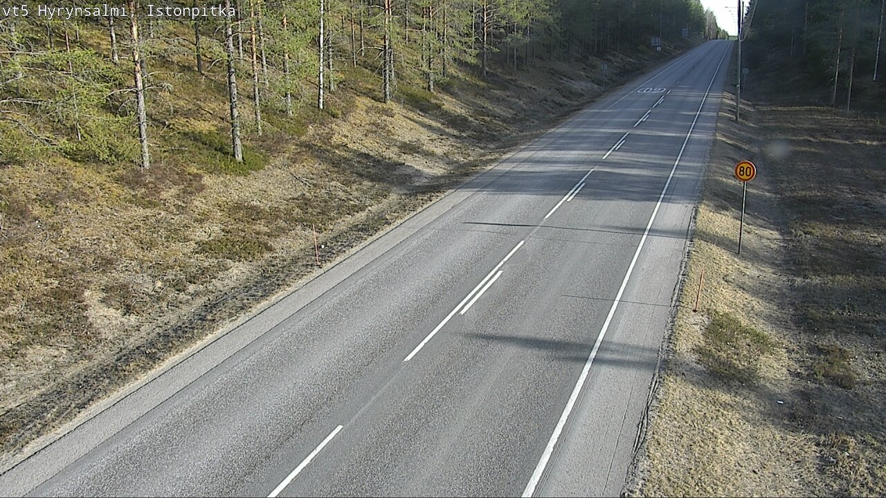 Weather Camera Image Road 5 Hyrynsalmi, Istonpitkä, Hyrynsalmi, Kainuu