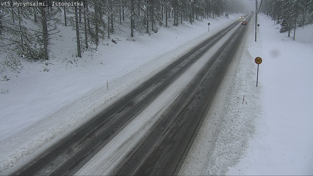 Weather Camera Image Väg 5 Hyrynsalmi, Istonpitkä, Hyrynsalmi, Kainuu