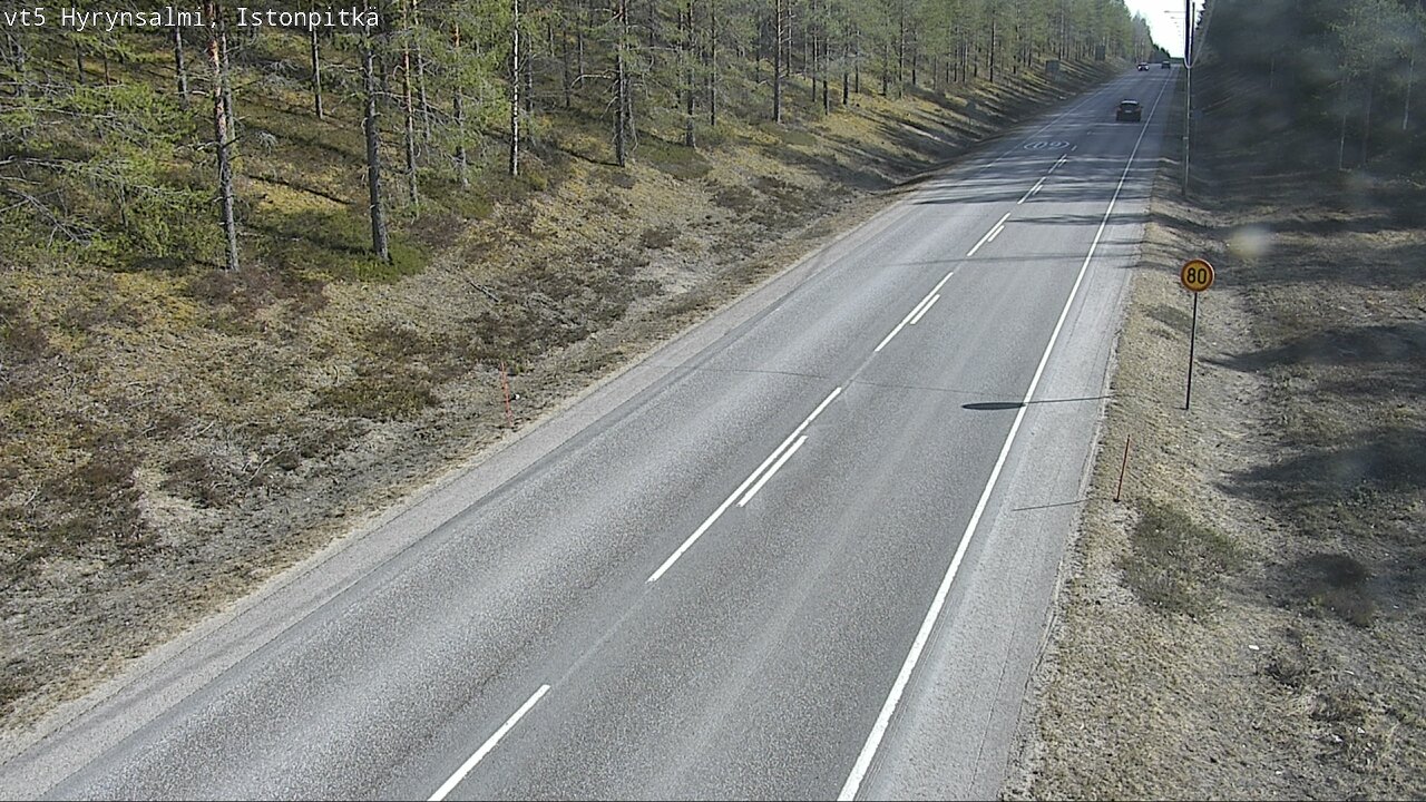 Weather Camera Image Road 5 Hyrynsalmi, Istonpitkä, Hyrynsalmi, Kainuu
