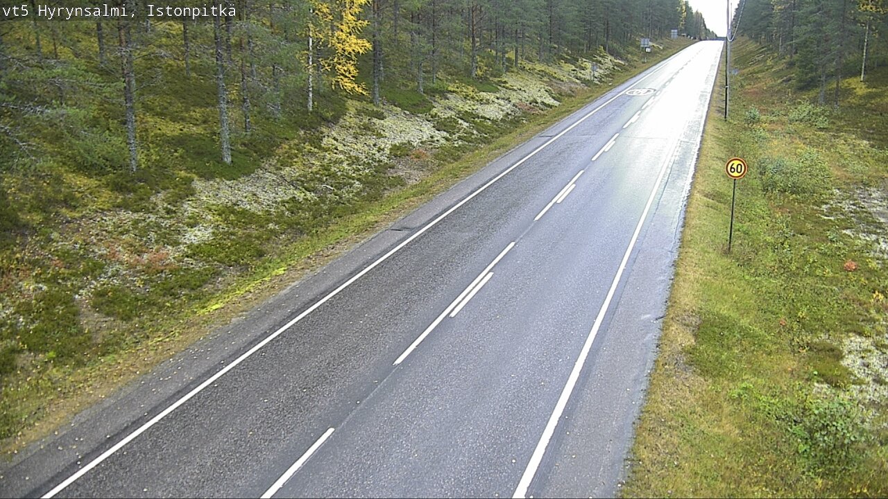Weather Camera Image Väg 5 Hyrynsalmi, Istonpitkä, Hyrynsalmi, Kainuu